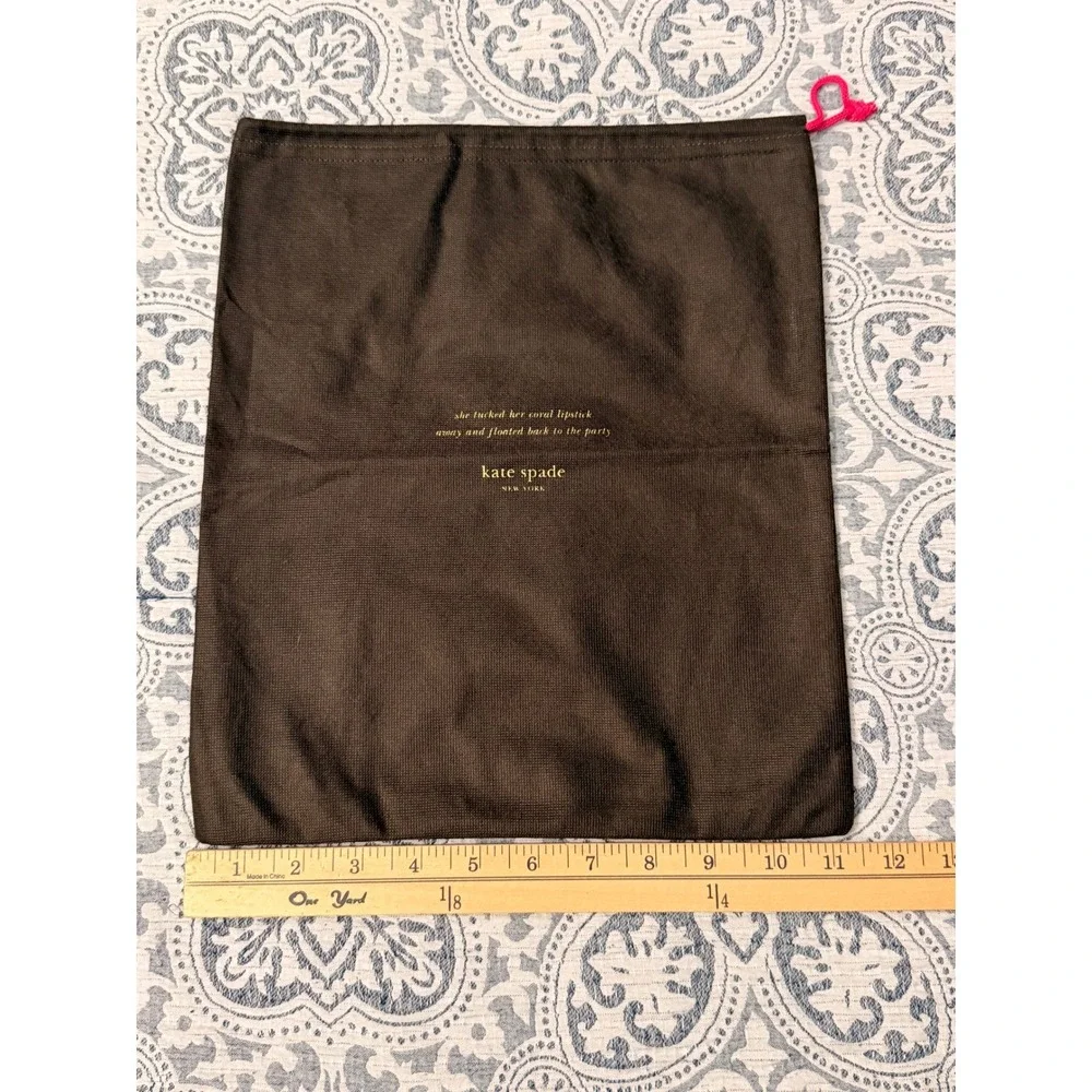 Kate Spade New York Brown Drawstring Dust Bag Pouch for‎ Handbags